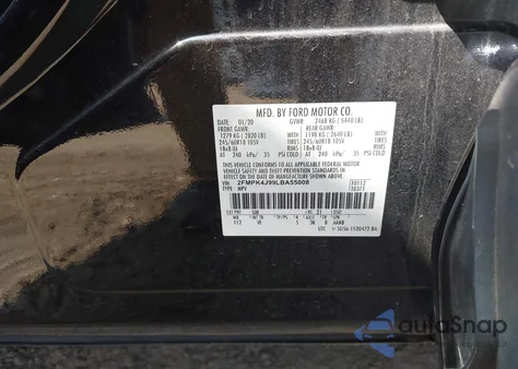 2020 Ford Edge Sel из США, поврежденный, VIN 2FMPK4J99LBA55008